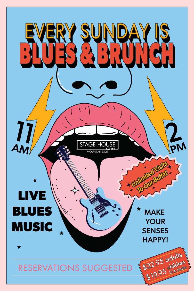 Blues and Brunch - Every Sunday at the Stage House Tavern in Mountainside, NJ