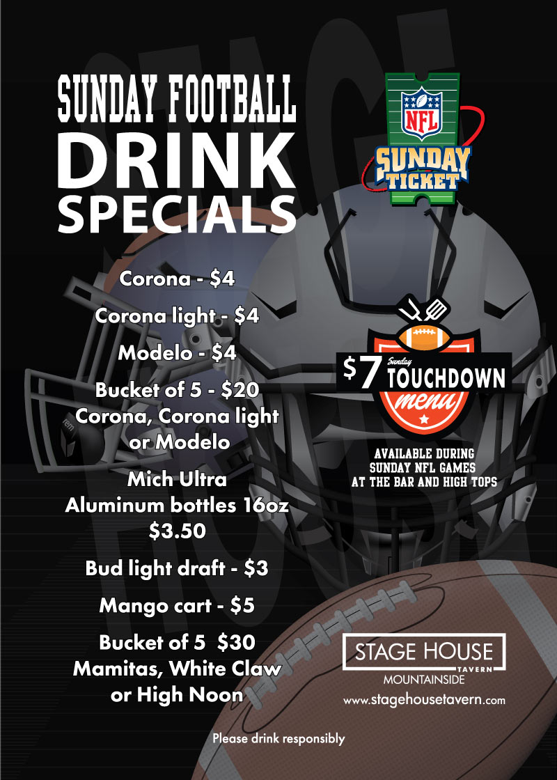NFL Sunday Drink Specials