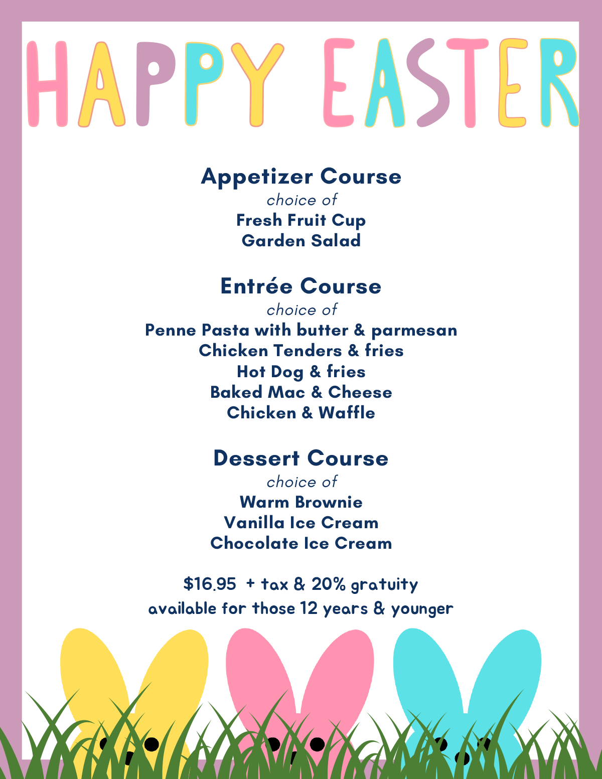 Kids' Easter Dinner in Scotch Plains