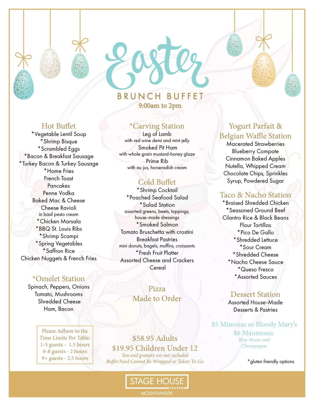 Reserve now for Easter buffet in Mountainside NJ