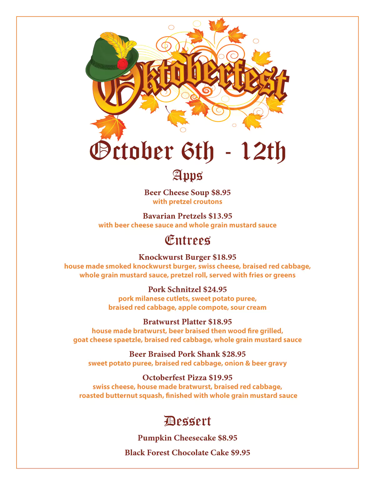 Celebrate Octoberfest at Stage House Tavern in Mountainside NJ 