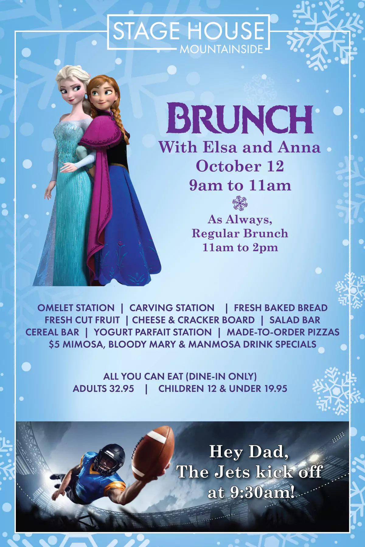 Character Brunch with Elsa and Anna in Mountainside