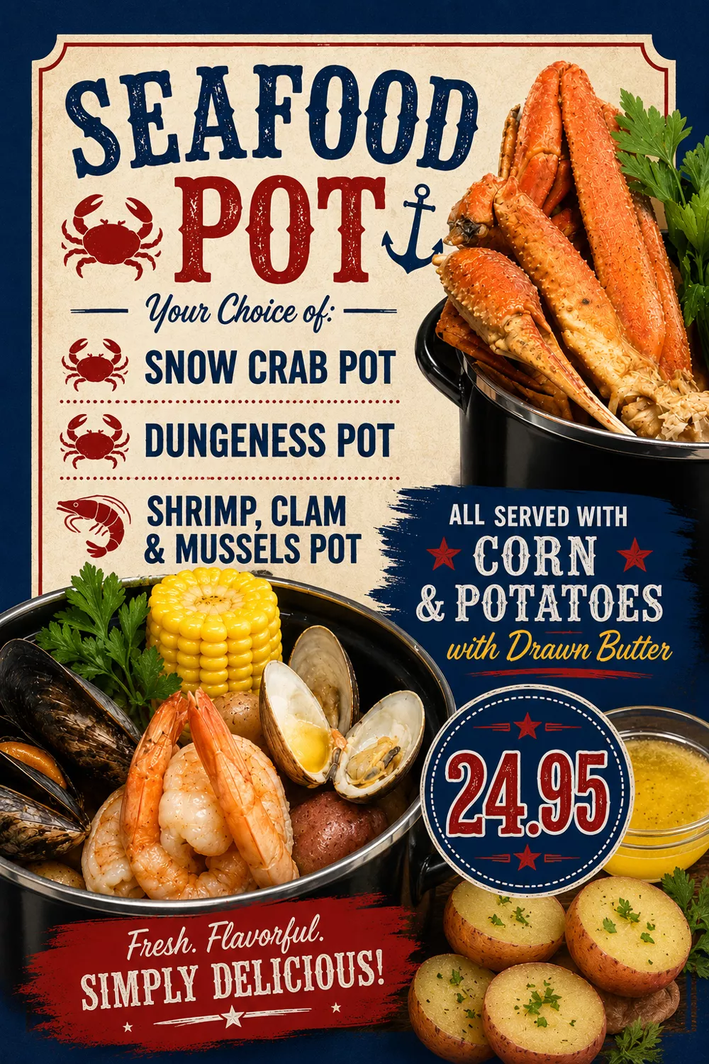 Seafood Pots at Stage House in Somerset