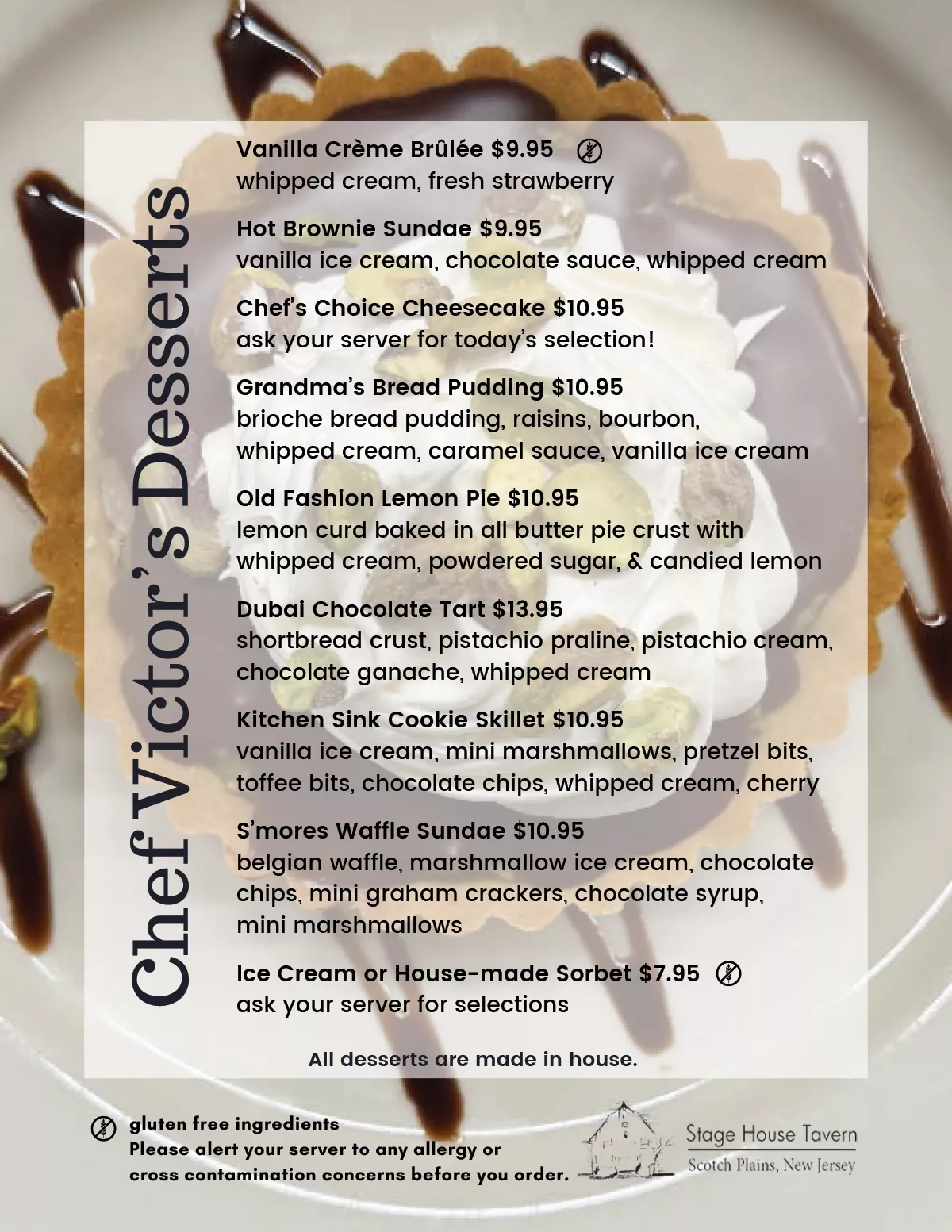 Scotch Plains Dessert Menu