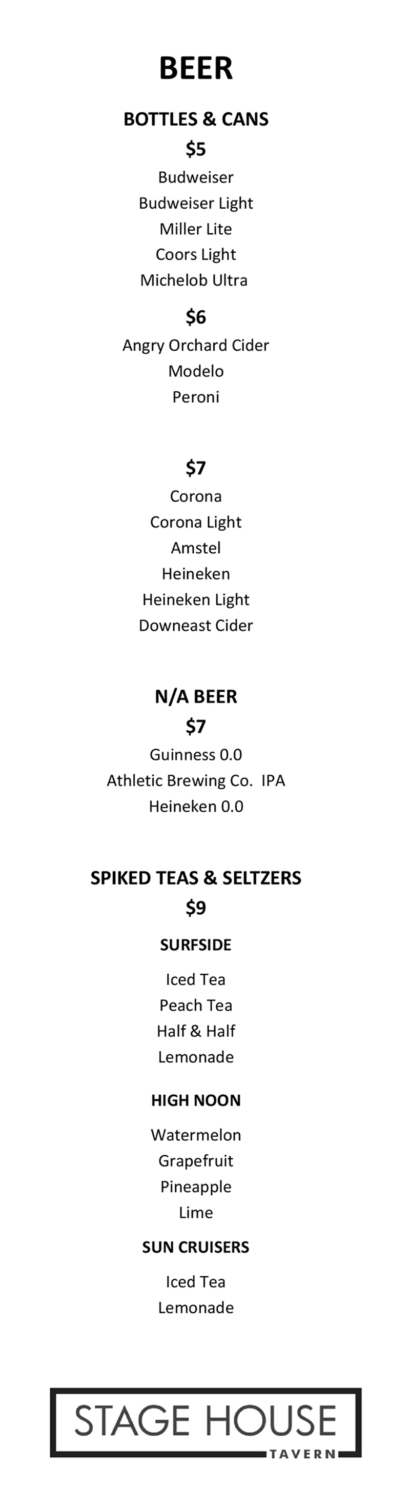 large selection of draft beer